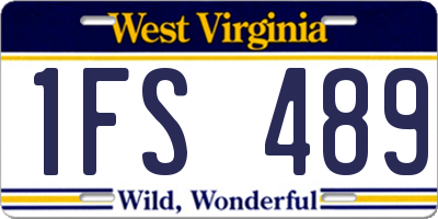 WV license plate 1FS489
