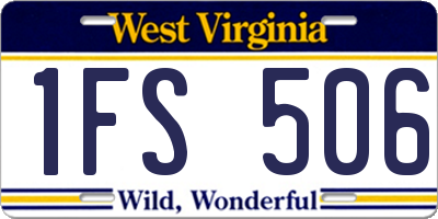 WV license plate 1FS506