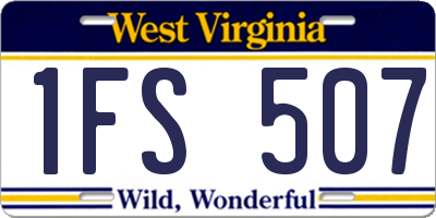 WV license plate 1FS507