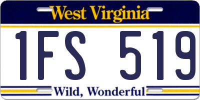 WV license plate 1FS519