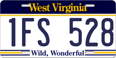 WV license plate 1FS528