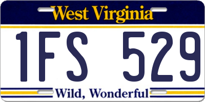 WV license plate 1FS529