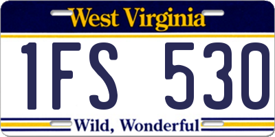WV license plate 1FS530
