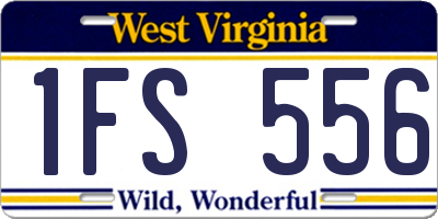 WV license plate 1FS556