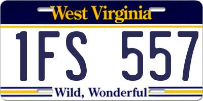 WV license plate 1FS557