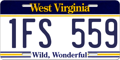 WV license plate 1FS559