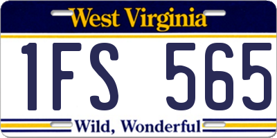 WV license plate 1FS565