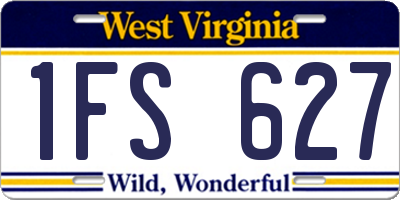 WV license plate 1FS627