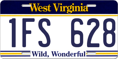 WV license plate 1FS628