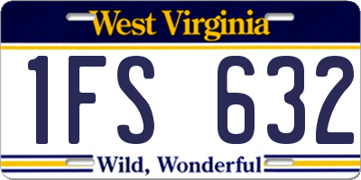 WV license plate 1FS632
