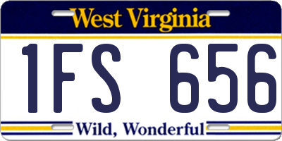 WV license plate 1FS656
