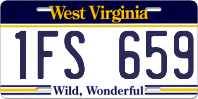 WV license plate 1FS659