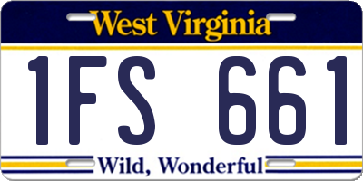 WV license plate 1FS661