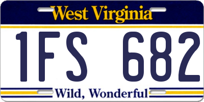 WV license plate 1FS682