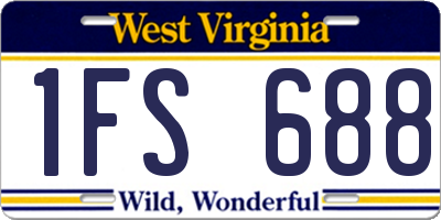 WV license plate 1FS688