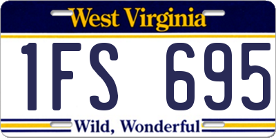 WV license plate 1FS695