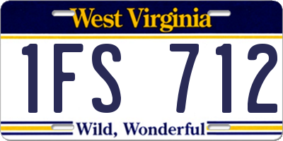 WV license plate 1FS712