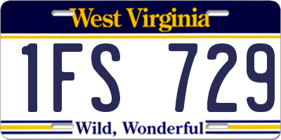 WV license plate 1FS729