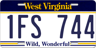 WV license plate 1FS744