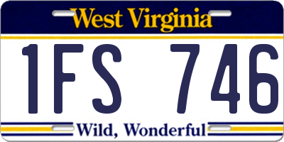 WV license plate 1FS746