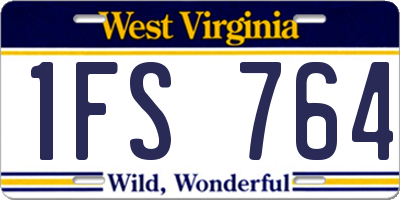WV license plate 1FS764