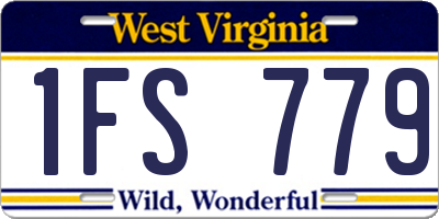 WV license plate 1FS779