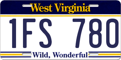 WV license plate 1FS780