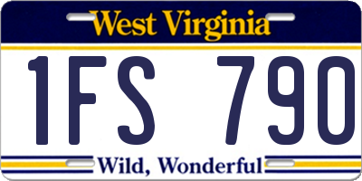 WV license plate 1FS790