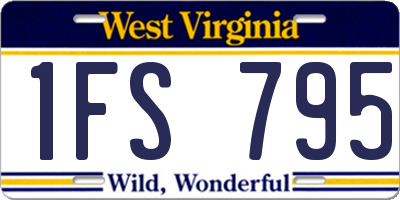 WV license plate 1FS795