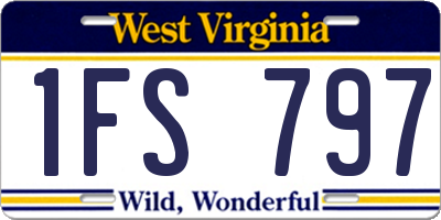 WV license plate 1FS797