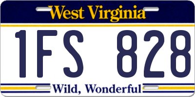 WV license plate 1FS828