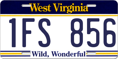 WV license plate 1FS856