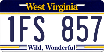 WV license plate 1FS857
