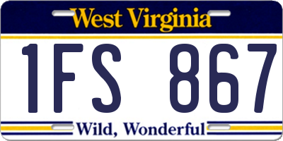 WV license plate 1FS867