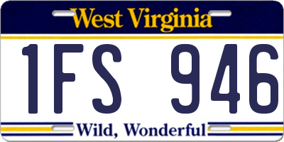WV license plate 1FS946