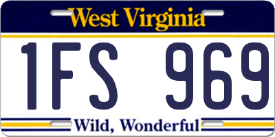 WV license plate 1FS969