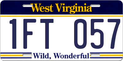 WV license plate 1FT057