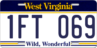 WV license plate 1FT069