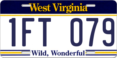 WV license plate 1FT079