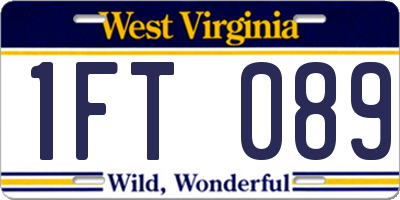 WV license plate 1FT089