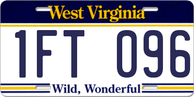 WV license plate 1FT096