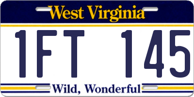 WV license plate 1FT145