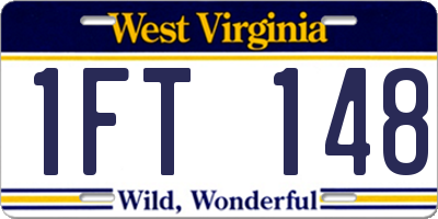 WV license plate 1FT148