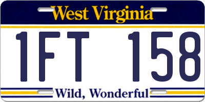 WV license plate 1FT158