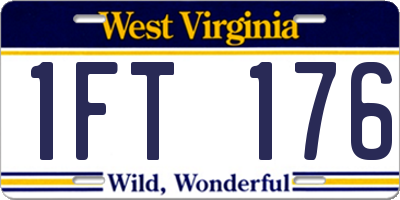 WV license plate 1FT176