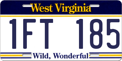 WV license plate 1FT185