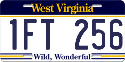 WV license plate 1FT256