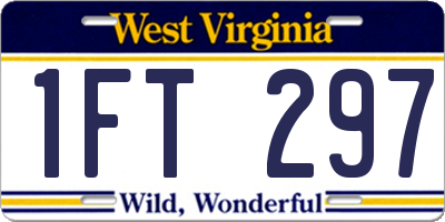 WV license plate 1FT297