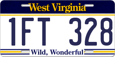 WV license plate 1FT328