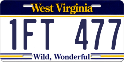 WV license plate 1FT477
